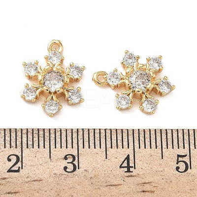 Brass Micro Pave Cubic Zirconia Pendants KK-Z136-69G-1