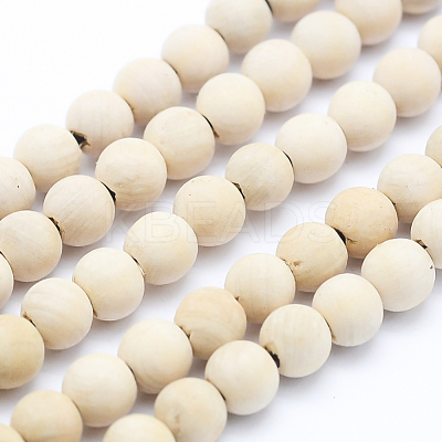 Natural Wood Beads Strands X-WOOD-P011-07-8mm-1