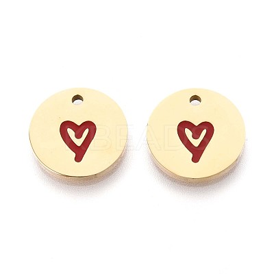 304 Stainless Steel Enamel Charms STAS-T064-69G-01-1