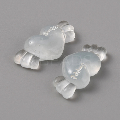Transparent Resin Cabochons RESI-WH0035-04E-1