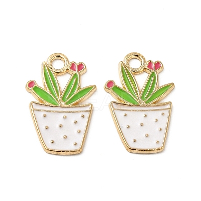 Alloy Enamel Pendants ENAM-G211-01G-07-1