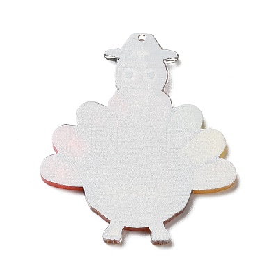 Thanksgiving Day Translucent Resin Big Pendants RESI-K019-10D-1