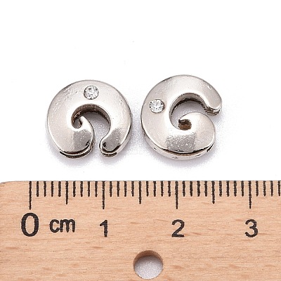 Letter Slider Beads for Watch Band Bracelet Making ALRI-O012-G-NR-1