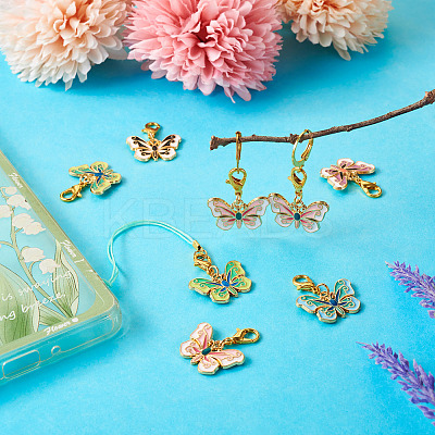 Alloy Enamel Pendant Decorations HJEW-TAC0042-1