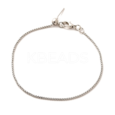 Brass Box Chain Bracelets for Women BJEW-G735-15P-1
