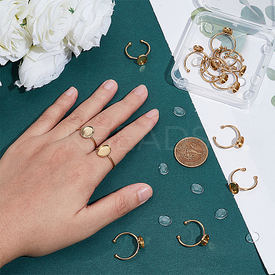 DIY Oval Cuff Ring Kits DIY-UN0008-14G-1