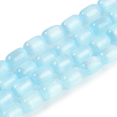 Natural Selenite Beads Strands G-F750-15-1