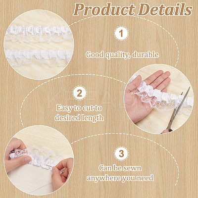 7.7~8M Stain Flower Lace Ribbon OCOR-FG0002-35A-1
