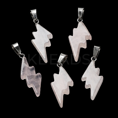 Natural Rose Quartz Pendants G-C057-01P-09-1
