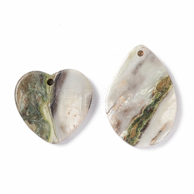 Natural Polychrome Jasper/Picasso Stone/Picasso Jasper Pendants G-B030-24-1