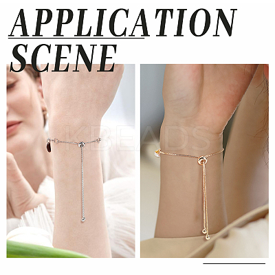 12Pcs 3 Colors Brass Box Chain Bracelet KK-NB0002-64-1
