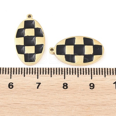 304 Stainless Steel Enamel Pendants STAS-P447-01A-G-1