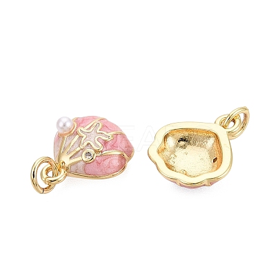 Brass Enamel Charms KK-Q077-09G-06-1