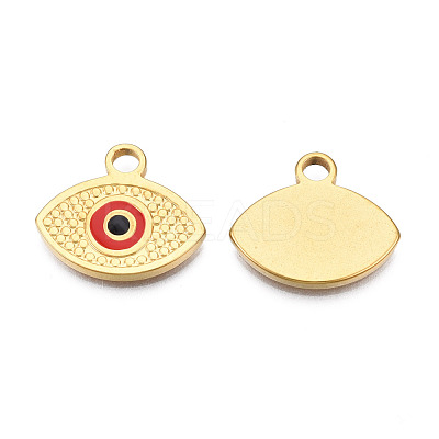 304 Stainless Steel Enamel Pendants STAS-N092-160A-1
