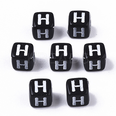 Opaque Acrylic Beads X-SACR-N002-01H-1