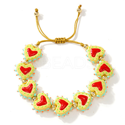 Bohemian Handmade Porcelain Enamel Beaded Braided Bead Bracelets for Women HT1623-4-1