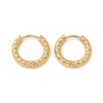 Ion Plating(IP) 304 Stainless Steel Grooved Hoop Earrings EJEW-M218-01A-G-1