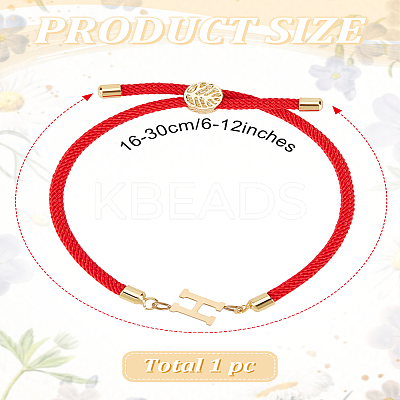 1Pc Adjustable Nylon Cord Slider Bracelets for Women BJEW-LP0001-32H-02-1