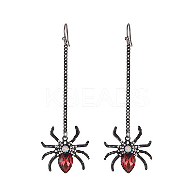 Halloween Alloy Rhinestone Dangle Earrings FS-WG03594-08-1