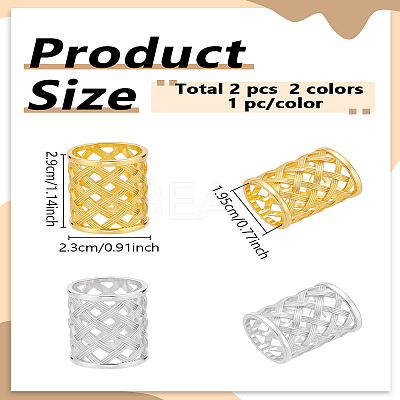 2Pcs 2 Colors Alloy Scarf Buckle AJEW-LP0010-64-1