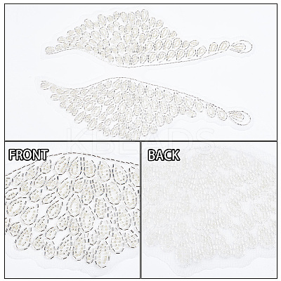 Tube Beaded  Embroidered Long Floral Shirt Sticker Costume Accessories FIND-WH0152-164-1