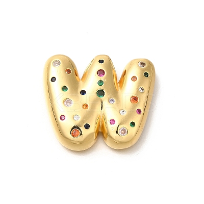 Brass Cubic Zirconia Pendants KK-M295-13G-W-1