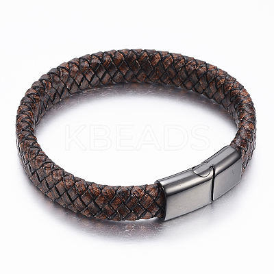 PU Leather Cord Bracelets BJEW-F288-05B-1