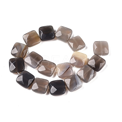 Natural Grey Agate Beads Strands G-T138-163-1