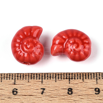 Glazed Porcelain Beads PORC-I028-02H-01-1