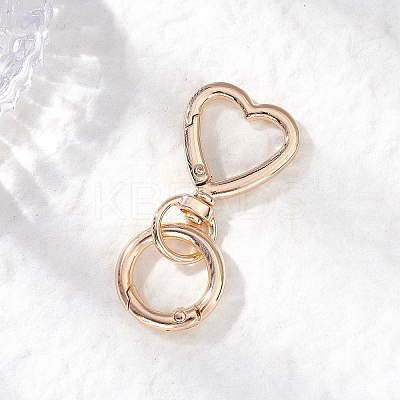 Zinc Alloy Heart Swivel Hook Clasps KEYC-JKC01441-1