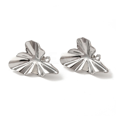 304 Stainless Steel Heart Stud Earrings EJEW-C114-30P-1