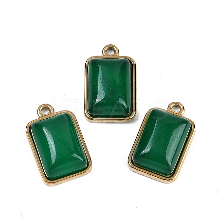 Natural Green Onyx Agate(Dyed & Heated) Pendants STAS-K291-04G-06-1
