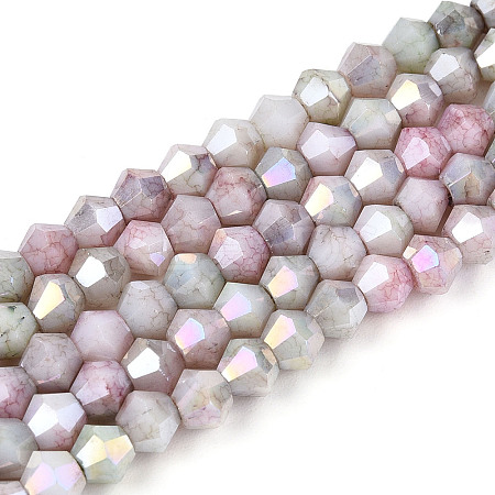 Ombre Effect Dyed Glass Beads Strands GLAA-T025-4mm-09J-1
