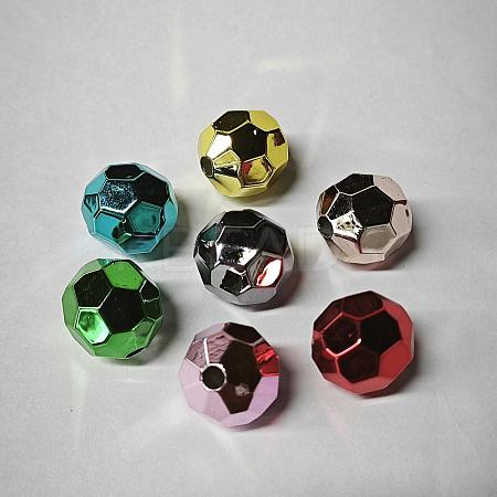 Plating Opaque Acrylic Beads PACR-TAC0006-01-1