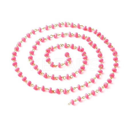 Handmade Polymer Clay Beaded Chain AJEW-JB00999-06-1