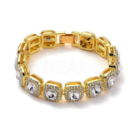 Men's Crystal Rhinestone Tennis Bracelet LS-BJEW-I297-03G-02-1