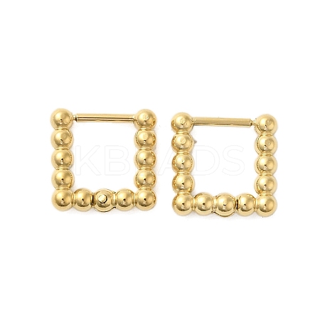 304 Stainless Steel Hollow Square Hoop Earrings for Women EJEW-U020-10G-1