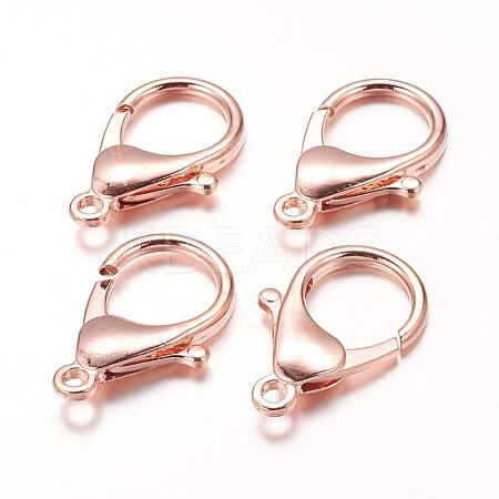Alloy Lobster Claw Clasps X-PALLOY-E107-RG-1