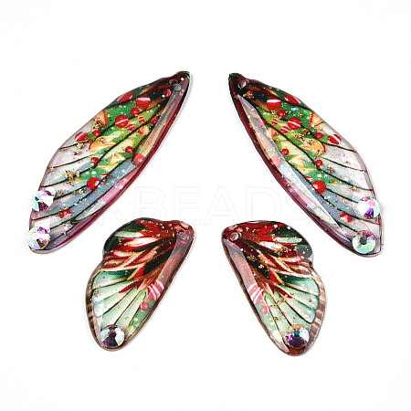Epoxy Resin Butterfly Wing Pendants FIND-N005-65B-1