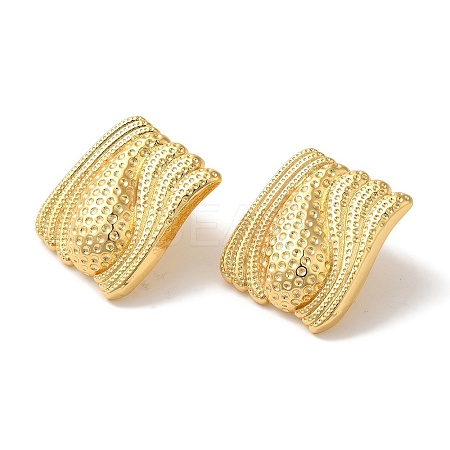 Rack Plating Brass Stud Earrings EJEW-B062-15G-1