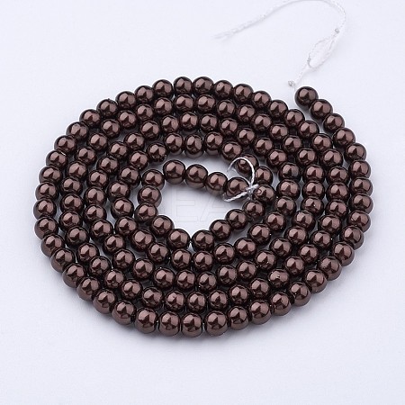 Glass Pearl Beads Strands HY-6D-B40-1