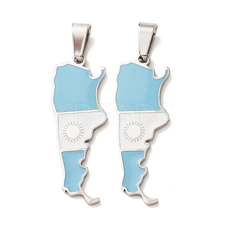 304 Stainless Steel & Enamel Pendants SA-CBA6ECE-01A-P-1