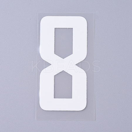 Number Iron On Transfers Applique Hot Heat Vinyl Thermal Transfers Stickers For Clothes Fabric Decoration Badge DIY-WH0148-43H-1