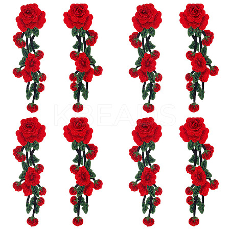 Polyester Embroidery Cloth Iron On/Sew On Patches DIY-WH0589-78-1