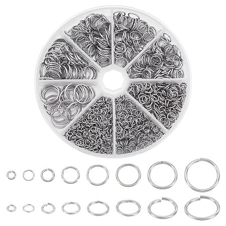304 Stainless Steel Open Jump Rings STAS-PH0006-83-1