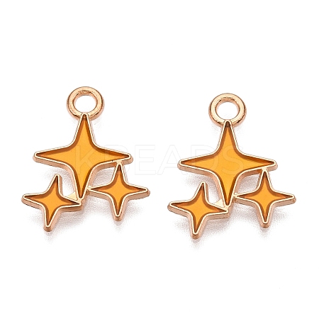 Alloy Enamel Pendants ENAM-T020-38A-RS-1