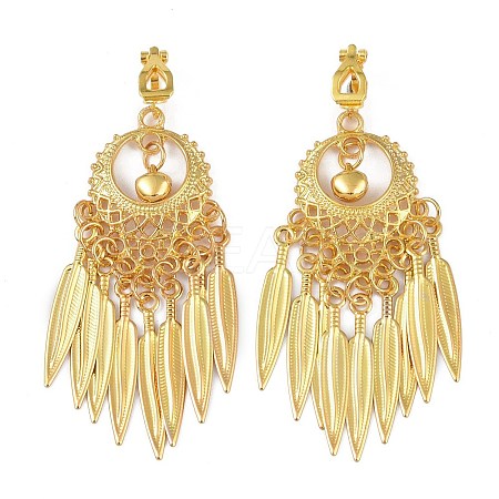 Bohemia Zinc Alloy Clip-on Earrings LS-EJEW-C089-01J-G-1