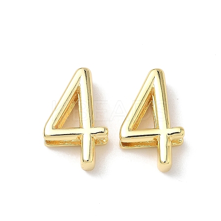 Brass Slide Charms KK-L253-15G-04-1