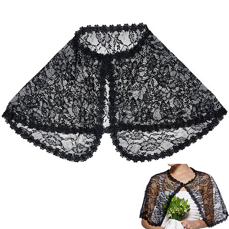 Detachable Polyester Bridal Lace Shawls AJEW-WH0248-14A-1