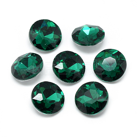 Pointed Back Glass Rhinestone Cabochons RGLA-T029-10mm-16-1